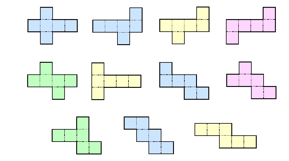 立方体の展開図11種類